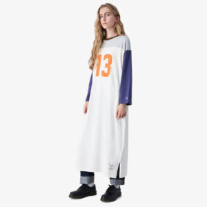 BEAMS BOY X CHAMPION Vestido oversize Blanco4