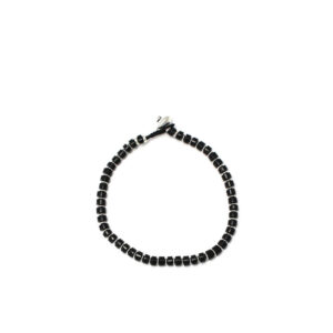MIKIA Pulsera Heishi Jet - Plata