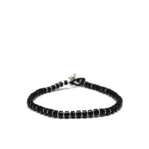 MIKIA Pulsera Heishi Jet - Plata