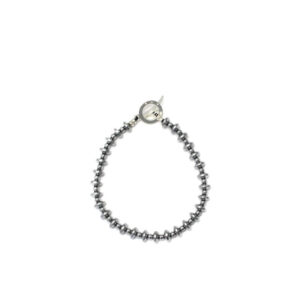 MIKIA Pulsera Piedra Redondeada - Hematites