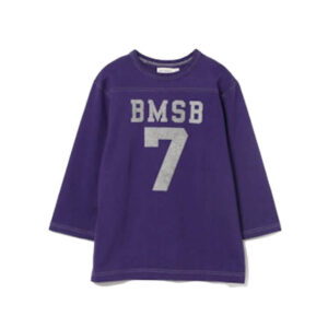 Camiseta 3/4 BEAMS BOY Knit Football - Morado