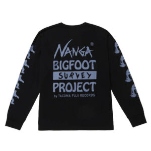 Camiseta LS NANGA TACOMA FUJI RECORDS Bigfoot Survey Project - Negra