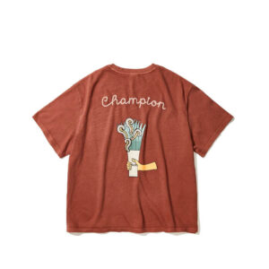 CHAMPION x ANGELO BAQUE Vintage Dye Pocket Tee - Castaño Rojo