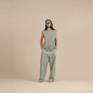 FARAH JAPAN Out Tuck Wide Tapered Pants - Sage