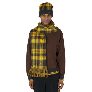 NICHOLAS DALEY Lyle &amp; Scott Knitted Tartan Scarf