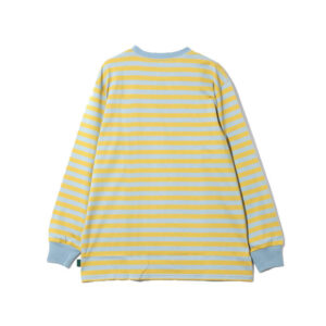 SOUTH2 WEST8 Round Pocket LS Tee - Stripe Sax Blue